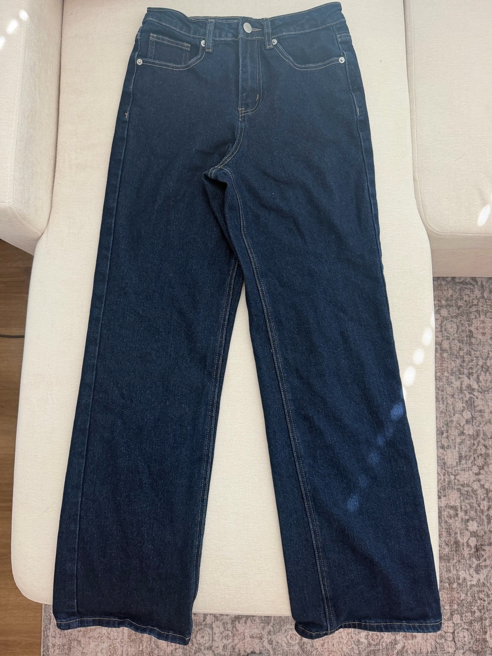 Women's Dark Blue Straight-Leg Jeans